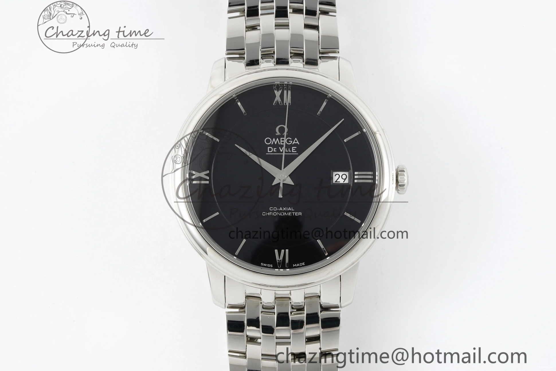 0502 De Ville SS TWF 1:1 Best Edition Black Dial on SS Bracelet MIYOTA Unisex 7835